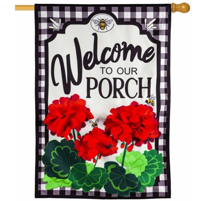 Welcome To Our Porch House Flag